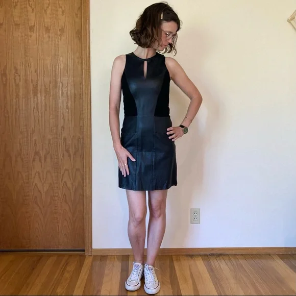 chinese dress ladies MILLIE TWISTED VEGAN LEATHER DRESS – Joe's® Jeans
